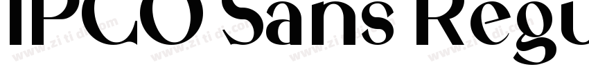 IPCO Sans Regular字体转换